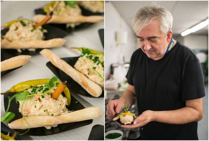 Uno de los secretos de la ensaladilla de Christophe es cocer la zanahoria con vinagre de 'sushi' y de sidra.