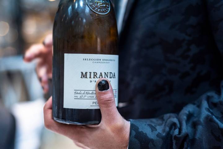 El vino Miranda d´Espiells, un chardonnay ecológico del Penedés incluido entre las propuestas del sumiller Javier Arroyo.