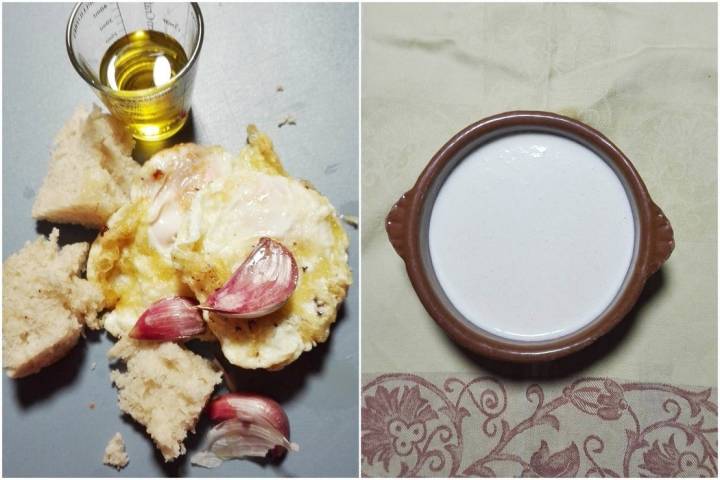 Ajo blanco de huevo frito de la Siberia. Foto: Rosa Tovar.