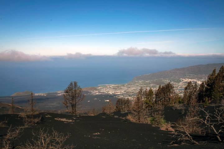 La colada vista desde el volcán.