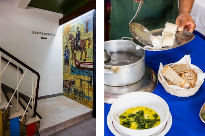 A confeitaria tem também um restaurante com pratos tradicionais alentejanos, como a açorda