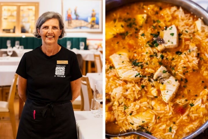 Maria Cota é a chefe de sala que aconselha pratos especiais como os arrozes de peixe 