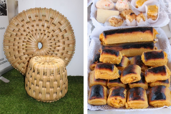 O bunho, à esquerda, e o pampilho, à direita, são dois exemplos de artesanato e gastronomia local a descobrir