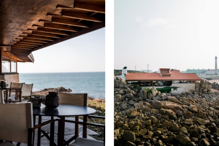 A obra de Siza Vieira está perfeitamente encaixada nas rochas da praia (Foto: Casa de Chá da Boa Nova — Grupo Rui Paula)