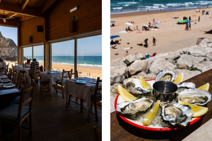No inverno, com a lareira acesa, é um bom sítio para ver o pôr-do-sol em cima do mar. No verão, bem mais movimentado e com a esplanada cheia, é um dos melhores restaurantes de praia, com petiscos como bao de sapateira, mexilhões à espanhola ou tacos de atum, peixe do dia grelhado na brasa ou arroz tostado de carabineiros. Funciona também ao jantar. 