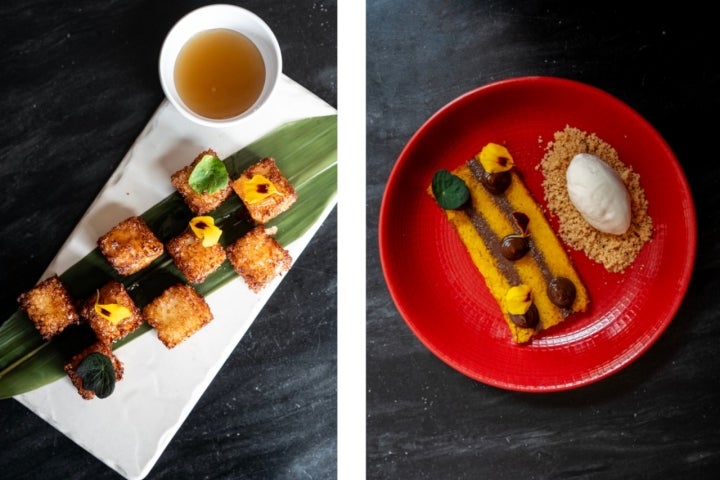 Os dadinhos de tapioca e a versão de brigadeiro do chef são alguns dos pratos do menu 