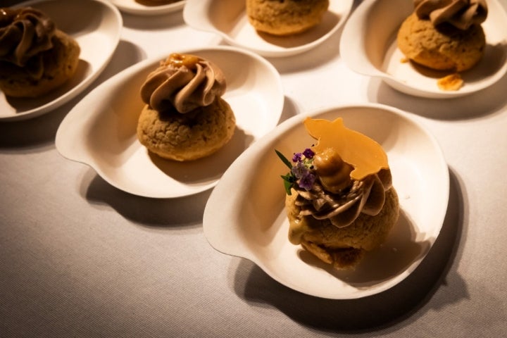 Os choux de porco e bolota foram o doce trazido pelo chef de pastelaria Diogo Lopes, do Ritz Four Seasons
