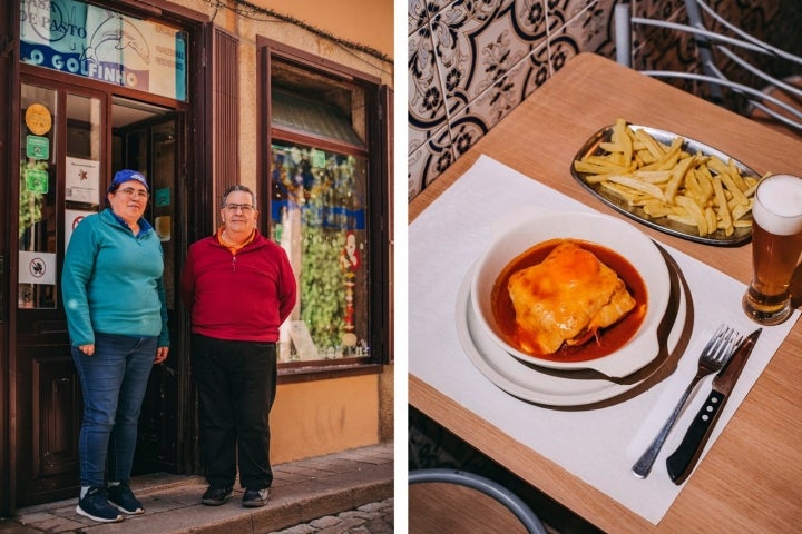 O ovo estrelado é imprescindível na francesinha do Golfinho 