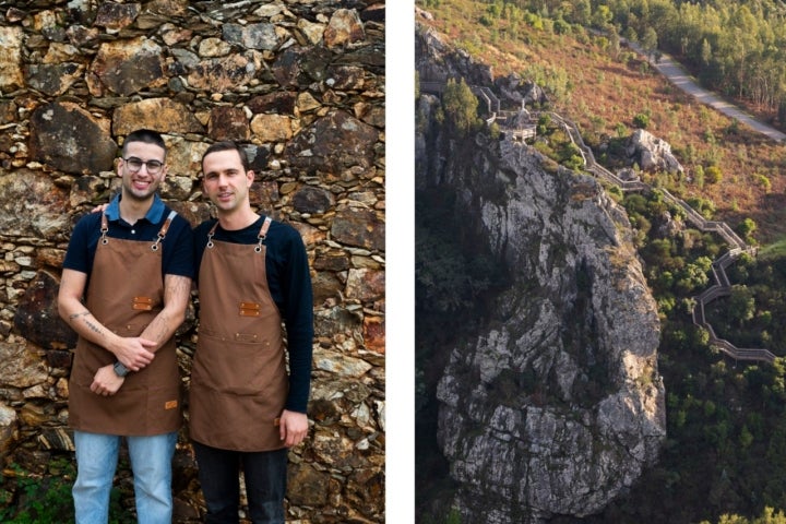 Diogo Santos é o chef e Tomás Akslenco é um dos donos do Varanda do Casal, bem perto dos Passadiços da Fraga de São Simão