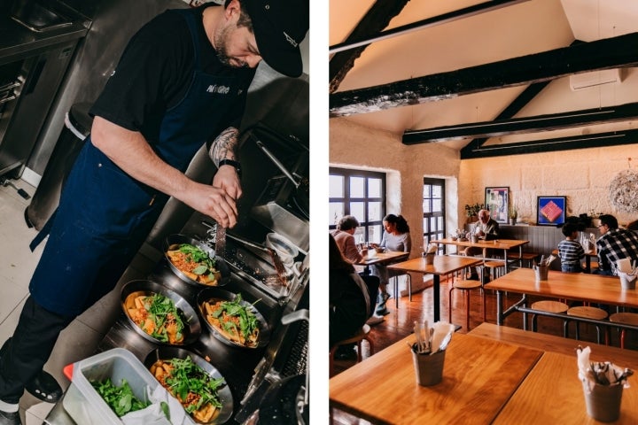 Francisco Coelho é o chef desta cantina de prato de alumínio e muito sabor