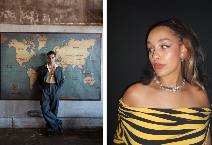 Damiano David, à esquerda, e Jorja Smith, à direita, animam o terceiro dia