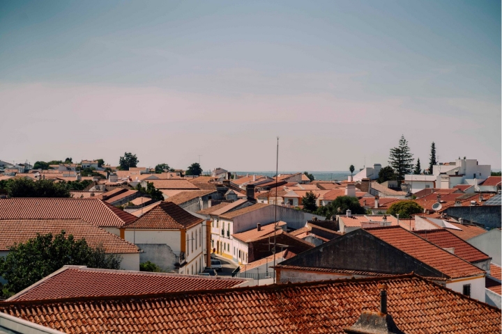O terraço mostra toda a Viana do Alentejo