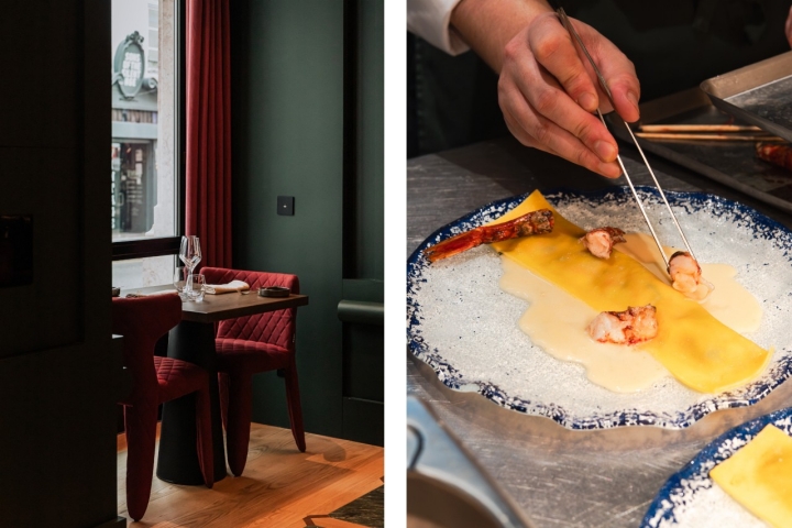 No prato carabineiro e Raviolo ebtram os sabores da caldeirada  