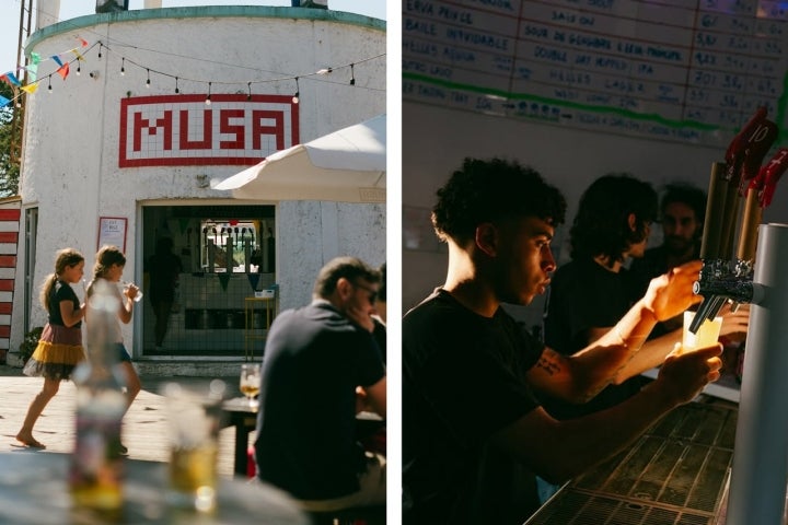 Servem-se pratos para partilhar e cervejas artesanais no Musa da Praia, em Colares (© Musa da Praia) Servem-se pratos para partilhar e cervejas artesanais no Musa da Praia, em Colares (© Musa da Praia)