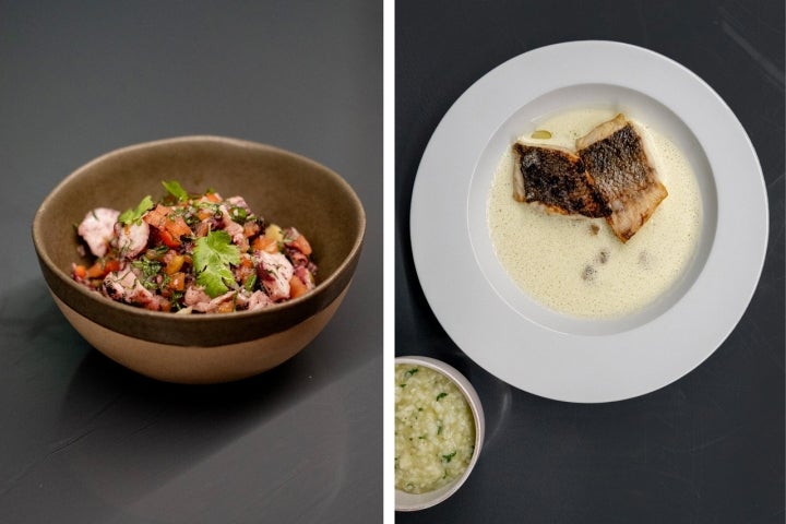 A salada de polvo com tomate e os filetes de robalo com molho Bulhão Pato aparecem na carta de inverno