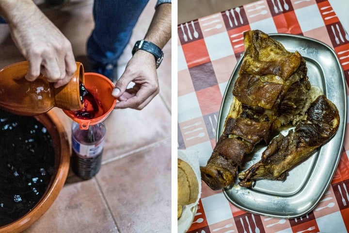 A cabeça de porco assada é prato habitual na Adega do Panóias