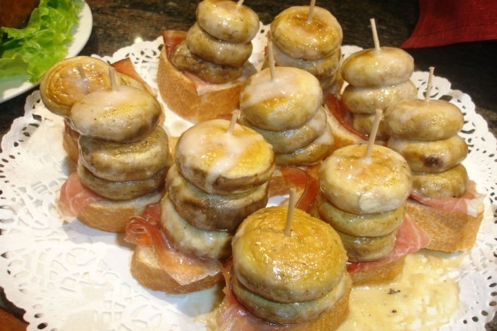 Champis con jamón, Gandarias.