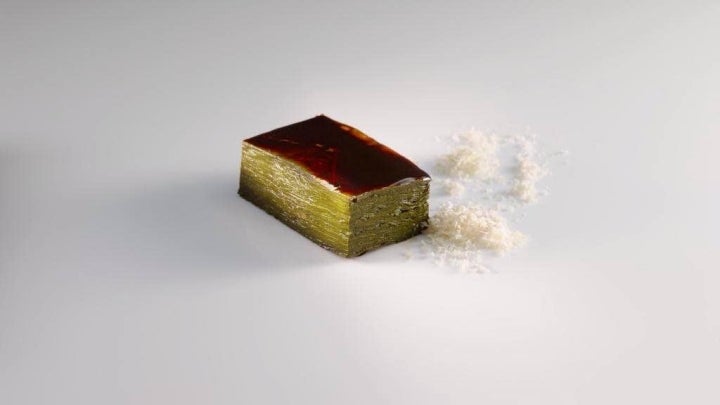 Milhojas de acelgas, Mugaritz. Foto: Mugaritz.