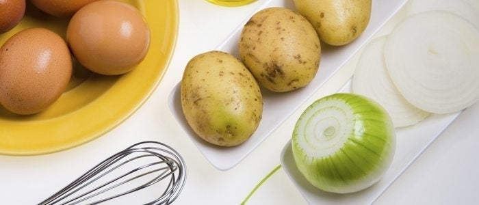 Ingredientes para tortilla de patatas.