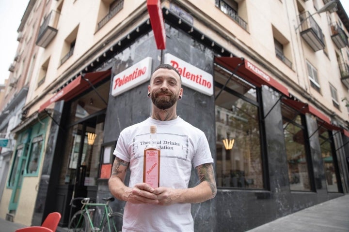 Bar Palentino, Madrid. Narciso Bermejo, uno de los socios del bar.