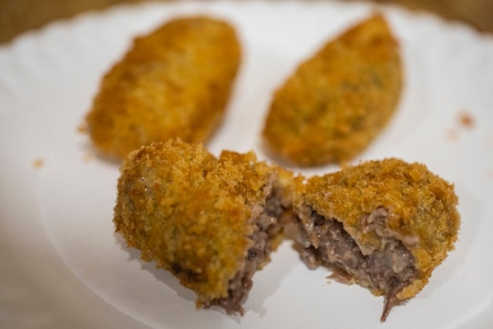 Las cremosas croquetas de boletus.