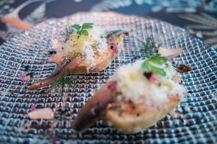 Tostas de anchoas del restaurante 'Brilongo'.