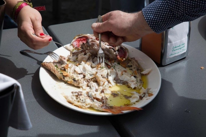 Pescado a la parrilla del restaurante Txoko Getaria