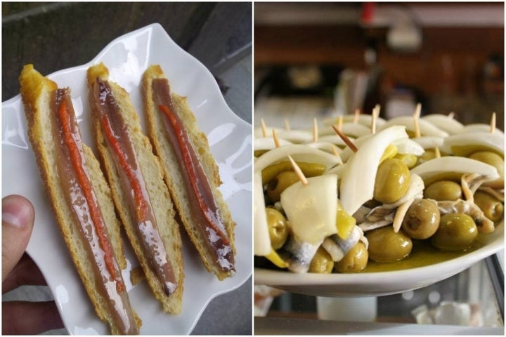 Anchoas y gildas, un tapeo con alegría. Foto: Facebook Basara