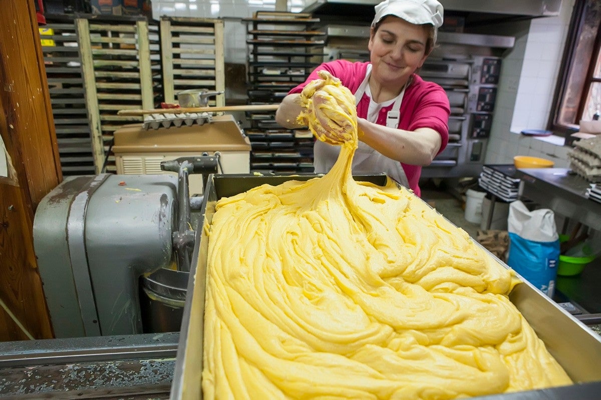 El amarillo del sobao es una de las claves.