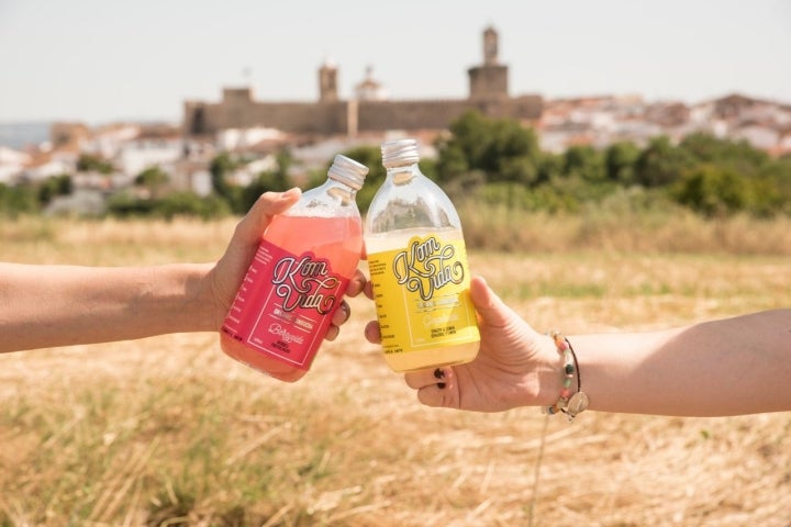 'Komvida' tiene cinco sabores distintos de 'kombucha'. Foto: Komvida.