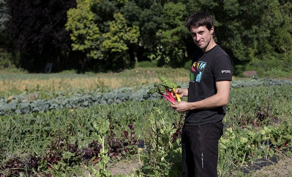 Oier Lurramendi, uno de los responsables de la finca.