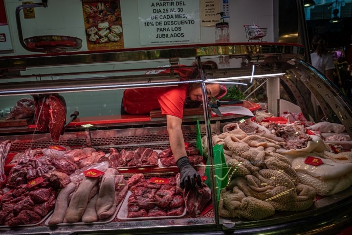 La Boqueria con Arnau Muñío (Barcelona) parada ‘Menuts Rosa’