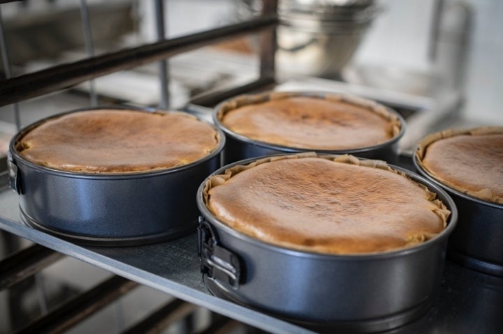 tartas de queso montchis: tartas horneadas