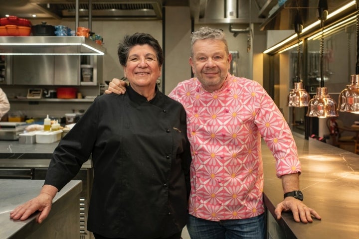 Rosa Tovar junto a Alberto Chicote.