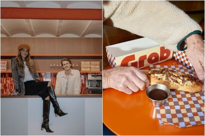 Fundadores Grab y bocadillos.