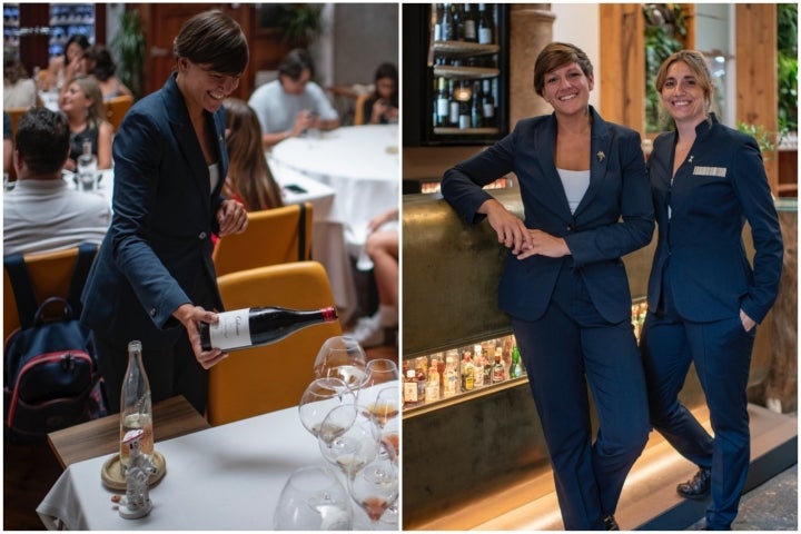 Giorgia Scaramella, sumiller, junto a Marta Pellicer.