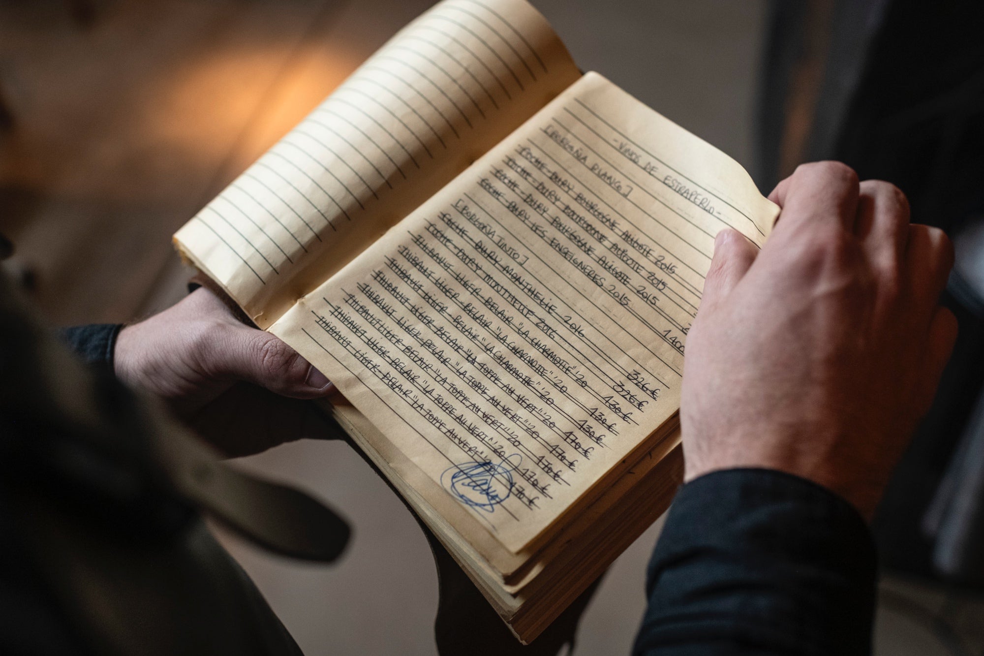 La carta de vinos de "estraperlo".