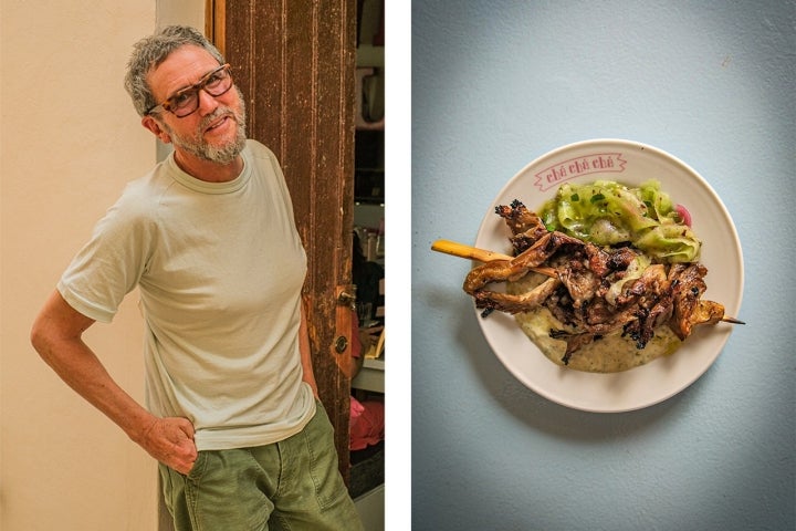 El shawarma de setas de ostra con salsa de tahini y ensalada de pepino es uno de los platos estrella del restaurante de Kevin Gould