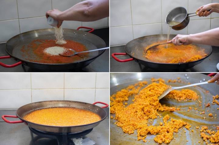 Chiringuito 'El Mayo' (Cullera): preparación del arroz