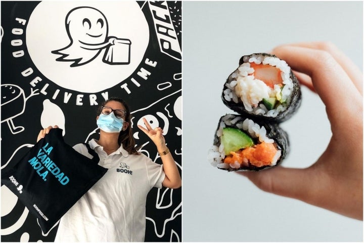 El logo de 'Booh!', del 'sushiman' Carlos Navarro, casa a la perfección con el concepto de cocina fantasma. Foto: Instagram 'Booh!'