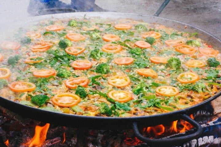 Paella de verduras en 'La Matandeta'. Foto: 'La Matandeta'.