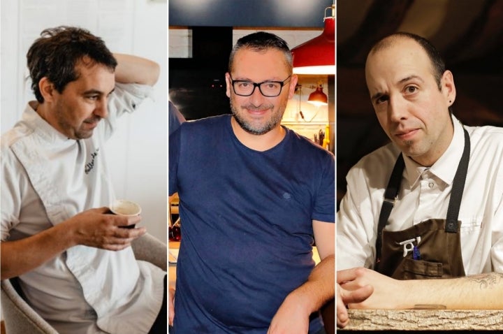 Chef de Conversaciones Heladas: Javier Olleros, Pedro Sánchez y Edorta Lamo.