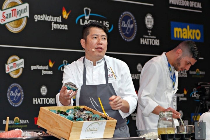 Hideki Matsuhisa en un 'showcooking' de Madrid Fusión.