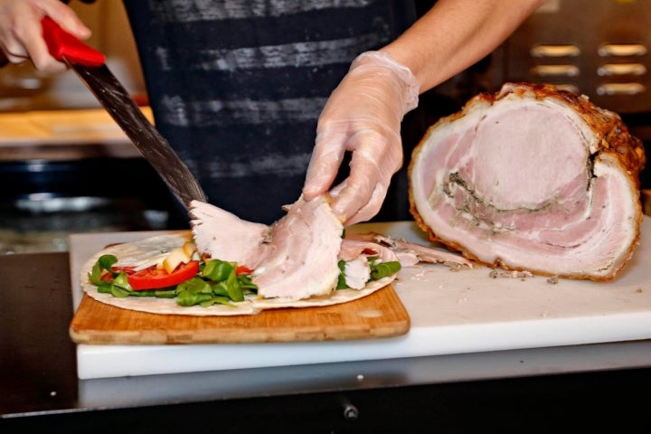 La 'porchetta' es muy típica de Ariccia, un pequeño pueblo de Lazio.