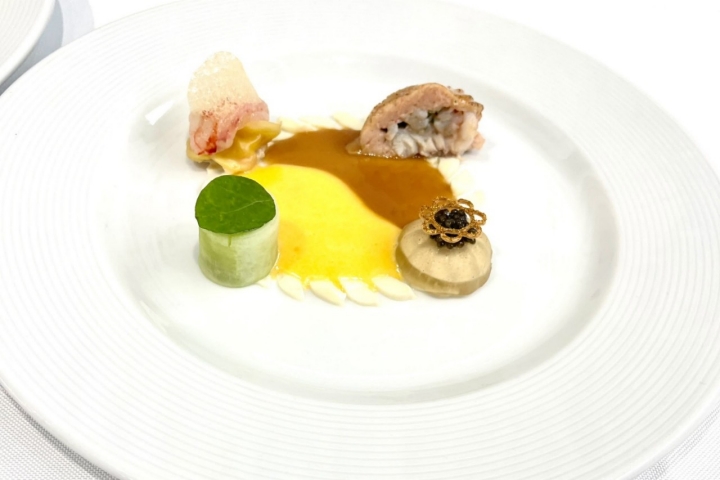 El plato de pescado ganador, elaborado por Cristian Solana e Igor González (La Rioja).