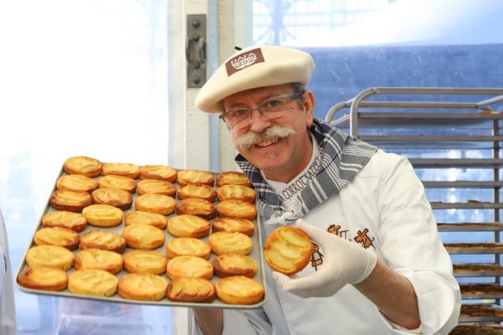 La tarta de manzana de Rafa Gorrotxategi fue todo un éxito.