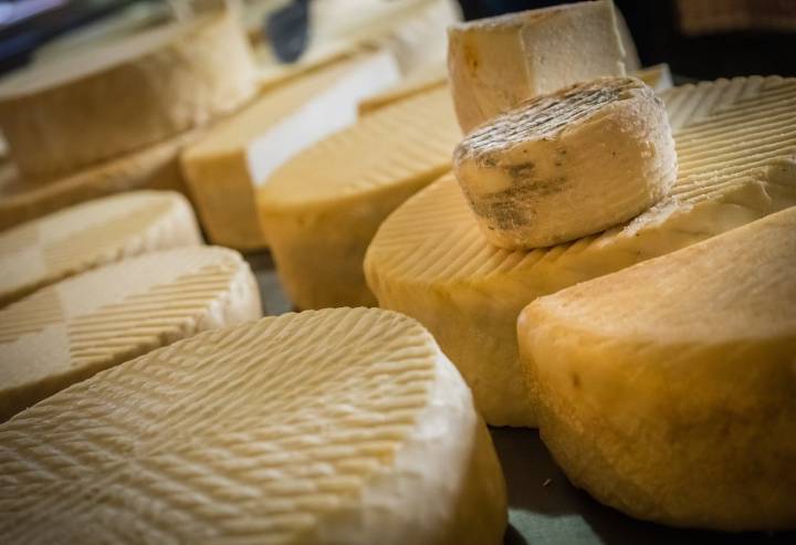 El queso majorero, a base de la leche de las cabras que forman parte ya del paisaje isleño. Foto: Shutterstock.