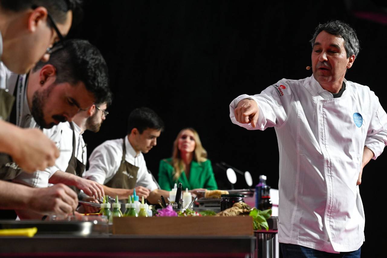 El chef Javier Olleros en el Galicia Fórum Gastronómico 2024.