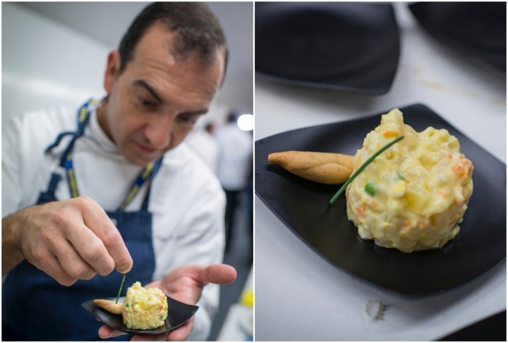 Rafa prefiere la patata cortada en pequeños dados, y no chafada.