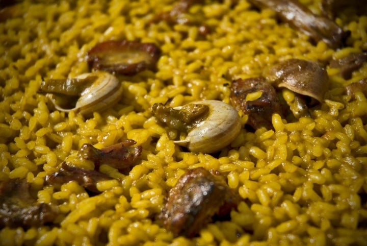 He aquí el arroz con conejo y caracoles del 'Paco Gandía'. Foto: Andrés Deltell.